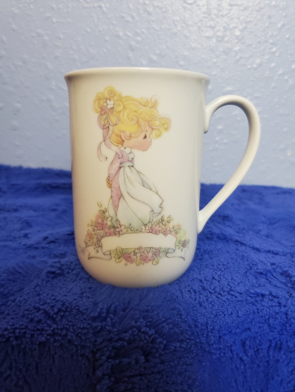 VTG Precious Moments "Fill In Name" Personalized Bible Scripture Quote Mug 1989